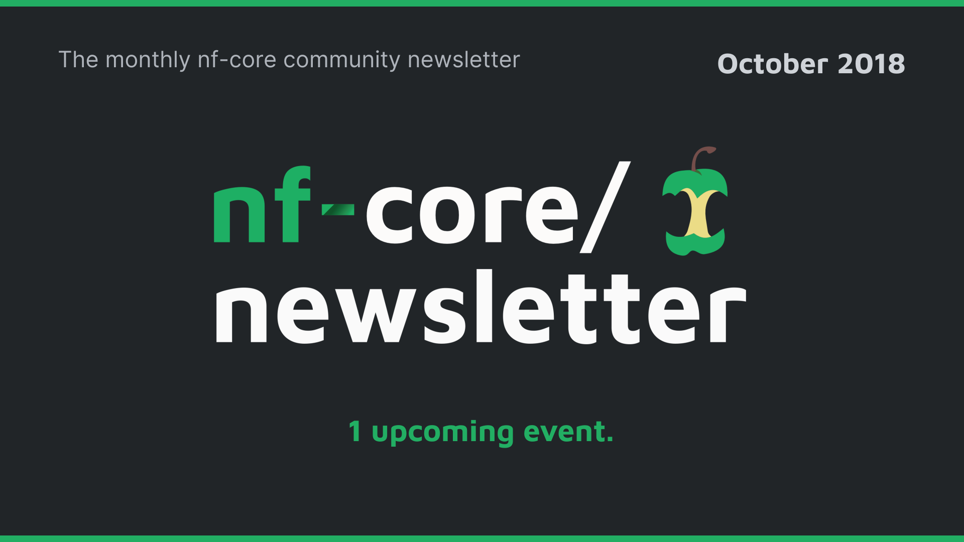 nf-core newsletter — October 2018